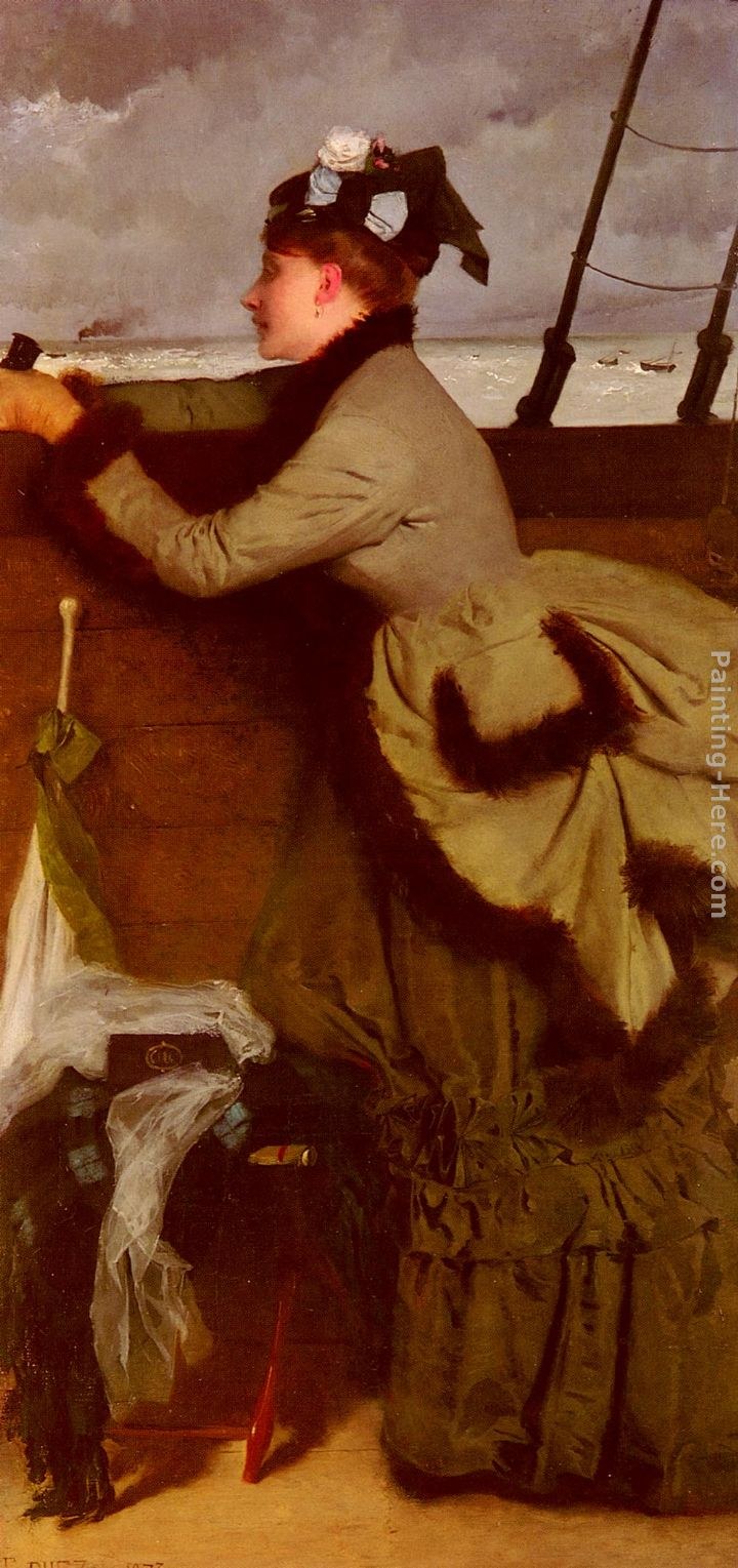 Ernest Ange Duez Looking Out To Sea